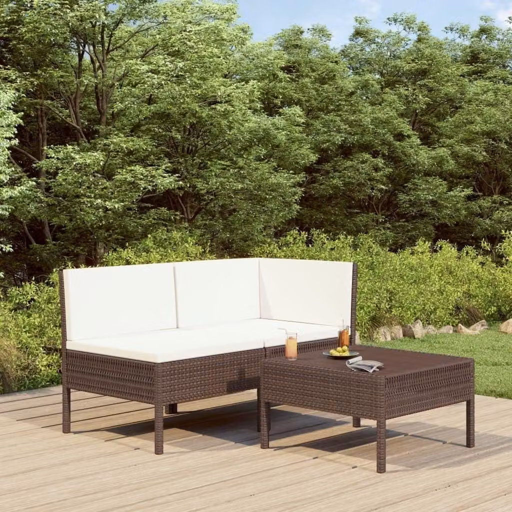Set da salotto per esterni - Set di mobili da giardino - Divano da esterno - Set per balcone - Panchina da giardino - Rattan in polietilene resistente agli agenti atmosferici