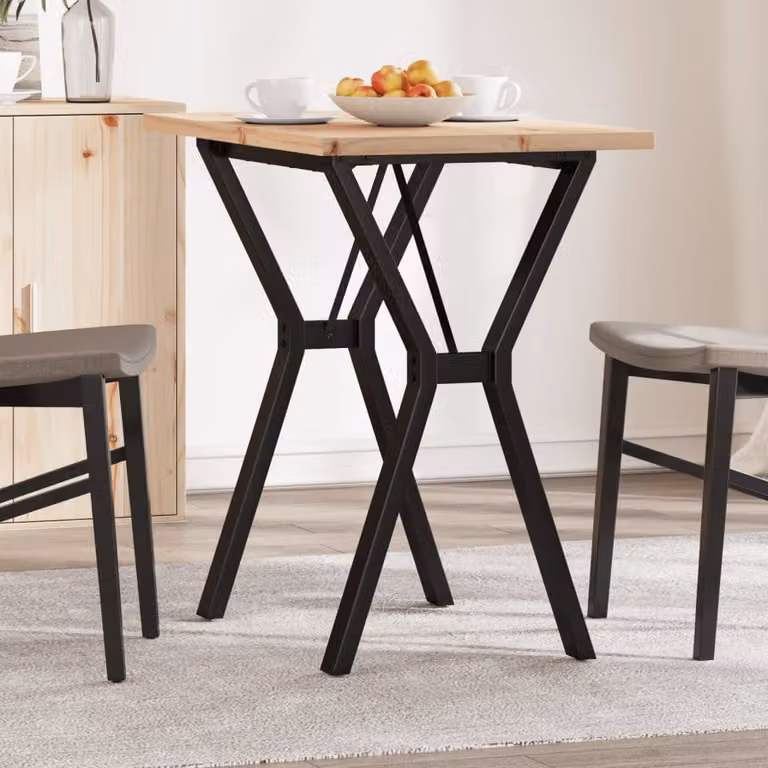 Maison Exclusive - Tavolo da Pranzo Telaio a Y 80x50x75,5 cm Legno Pino e Acciaio