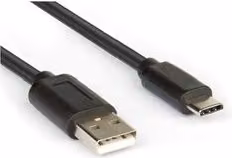 Cavo adattatore Hamlet USB Type C a USB Type A, colore nero, lunghezza 1 m