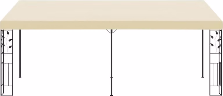Gazebo a Parete 6x3x2,5 m Crema