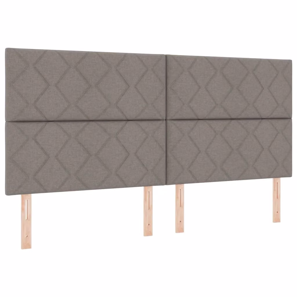 Testiera per letto con illuminazione LED e porta di ricarica USB vidaXL in tessuto beige o grigio – 2