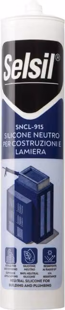 Selsil Silicone Neutro per Lattoneria SNCL 915 Bianco 310 ml