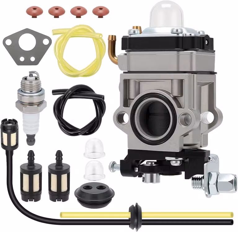 Set di 15 dischi di pulizia per carburatore, adatti per motori da 52cc, 49cc e 43cc, per uso in giardino