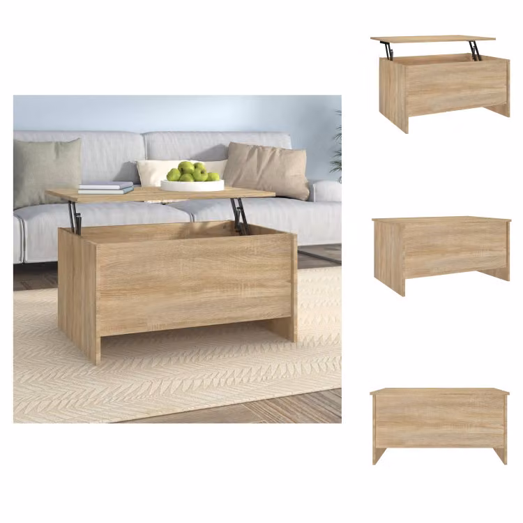 vidaXL Tavolino in rovere Sonoma 80x55,5x41,5 cm in legno - Tavolini da caffè