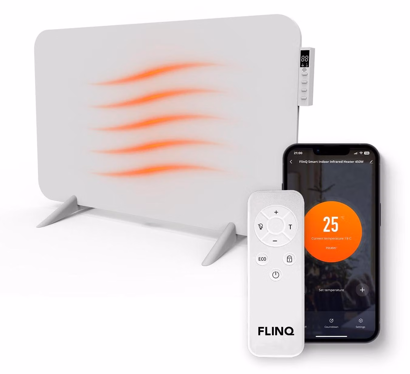 Pannello infrarossi da 800W, colore bianco, con controllo intelligente, per riscaldamento elettrico da interno