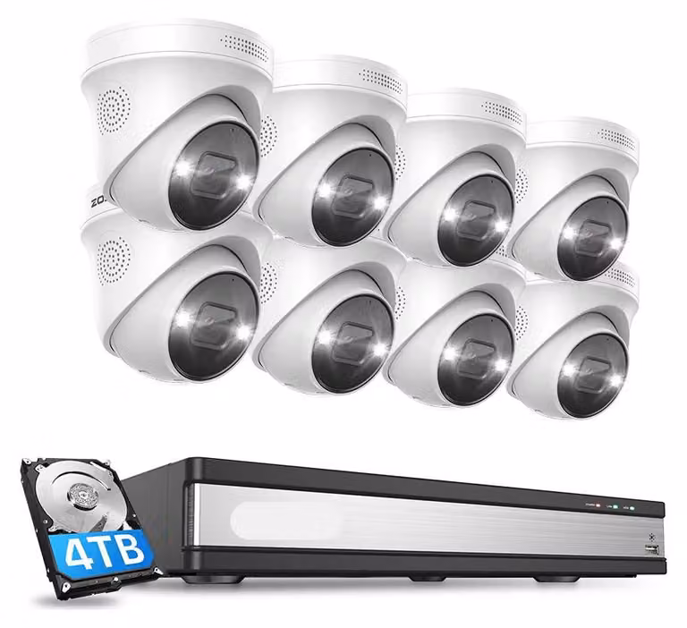 Kit di telecamere di sicurezza - Sistema di videosorveglianza - Telecamera di sicurezza - Sistema di videosorveglianza a circuito chiuso (CCTV) - Sistema di sicurezza