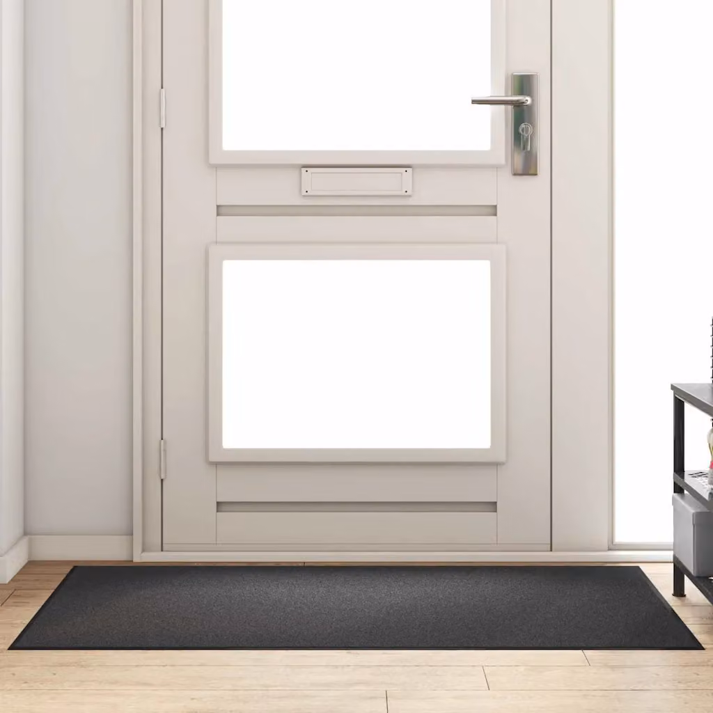 Tappetino moderno vidaXL antracite e nero, rettangolare, 100% poliammide, L: 90 cm, P: 150 cm
