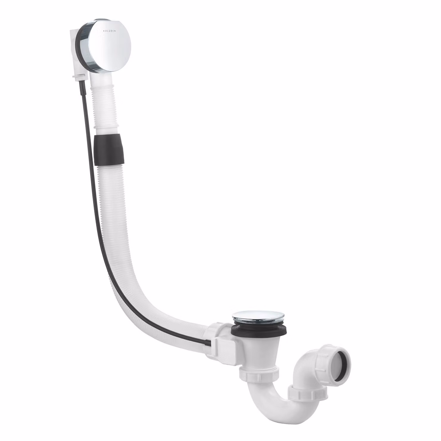 KLUDI ROTEXA 2000 Garniture d'écoulement et de trop-plein G 1 1/2, avec siphon amovible, chrome, 2140805-00, 2140805-00