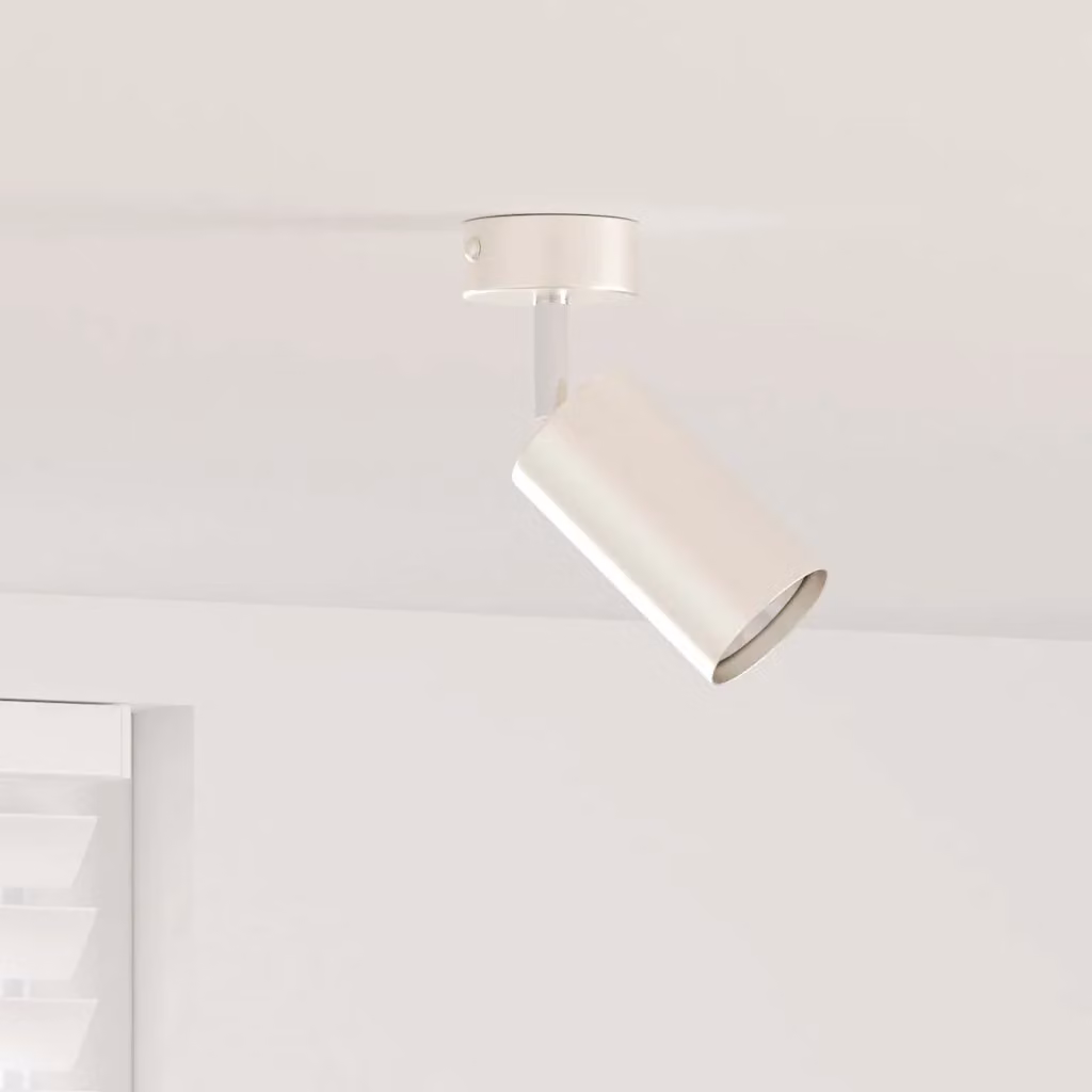 Faretto da soffitto regolabile vidaXL in metallo, design cilindrico minimalista, colore argento o bianco, L/P/H: 6 x 6 x 16 cm