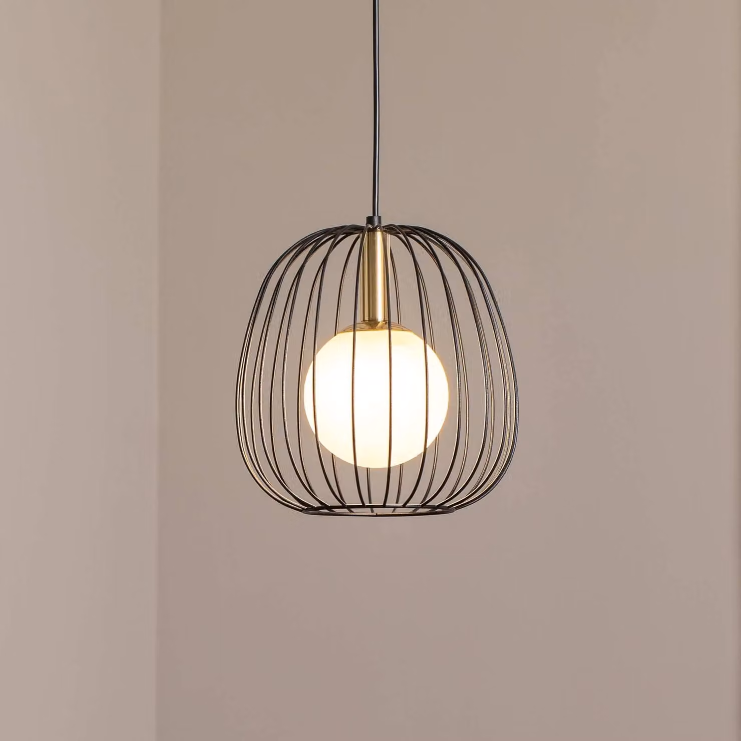 Lampada a sospensione Bell S SIGMA, dimmerabile, Nero, Soggiorno / Sala da pranzo, Metallo, Moderno, Lampada a sospensione