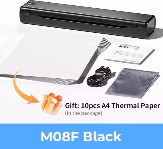 Stampante Termica per Stencil Tattoo Phomemo con Bluetooth, compatibile con Smartphone e PC, colore nero