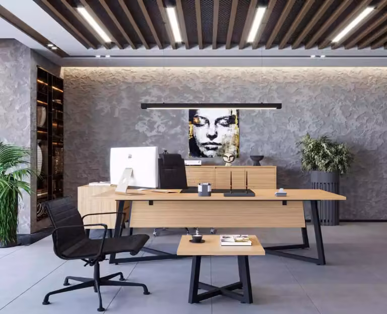 Modernes Büro Set Schreibtisch Couchtisch Aktenschrank Kommode 4tlg.