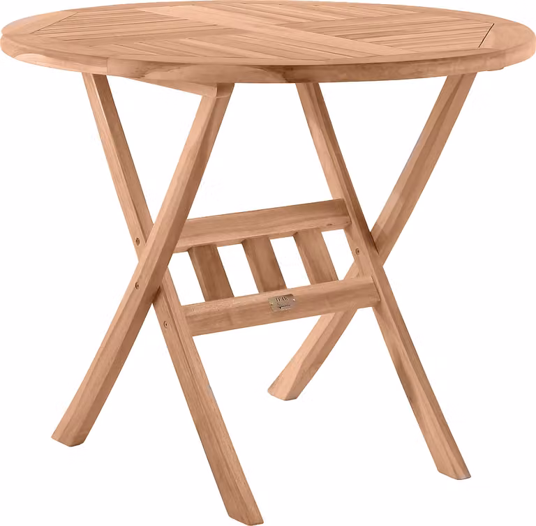 Tavolo da giardino rotondo da 80 cm, teak