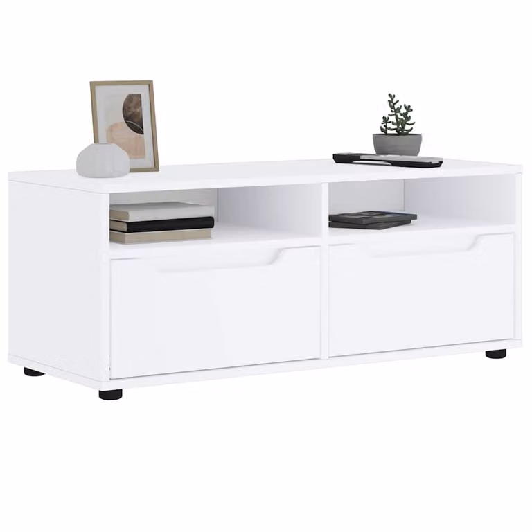 Mobile TV VISNES vidaXL Bianco in Legno Multistrato L/P/H: 100 x 40 x 38 cm