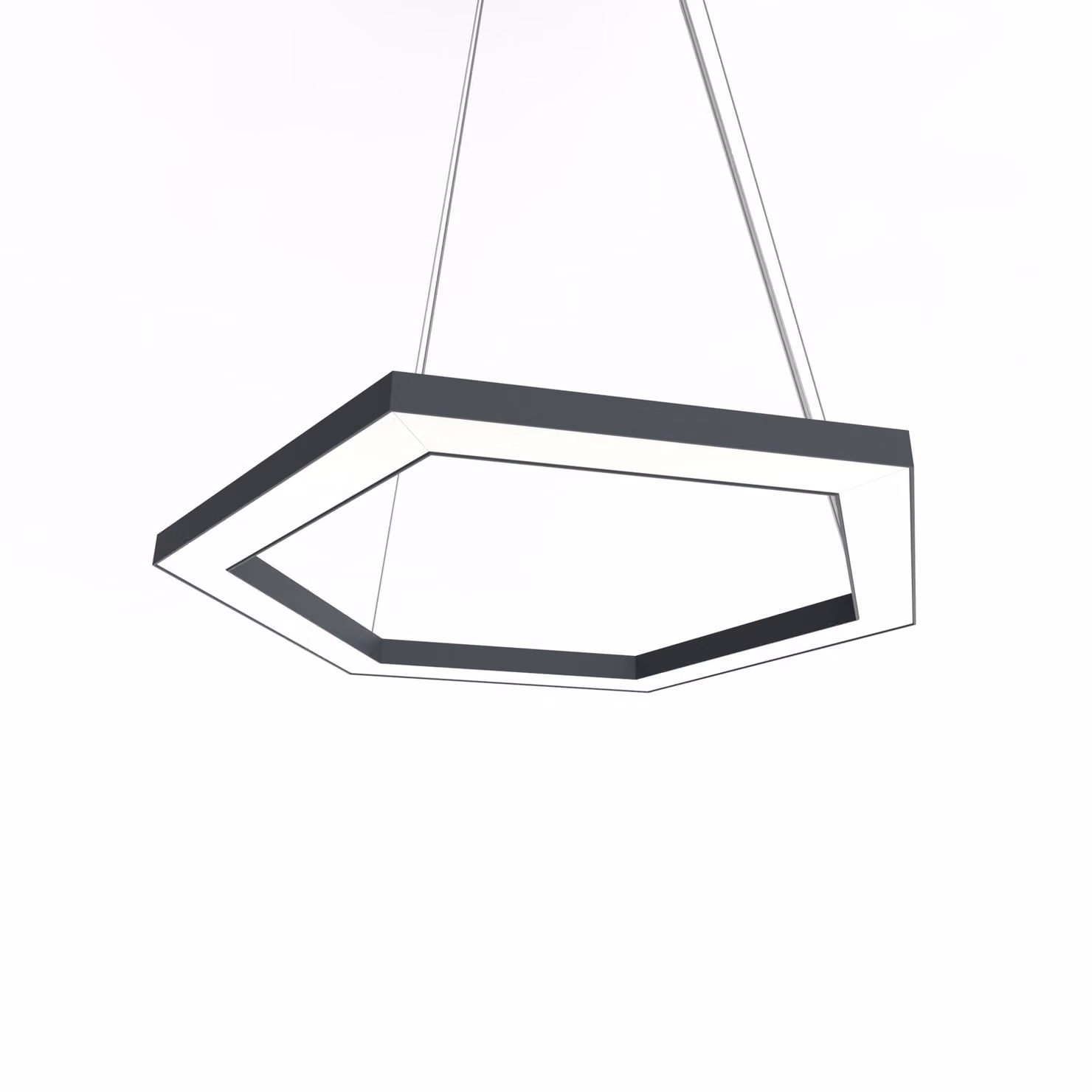 Lampada A Sospensione Esagono D40 Monocolore Opaca