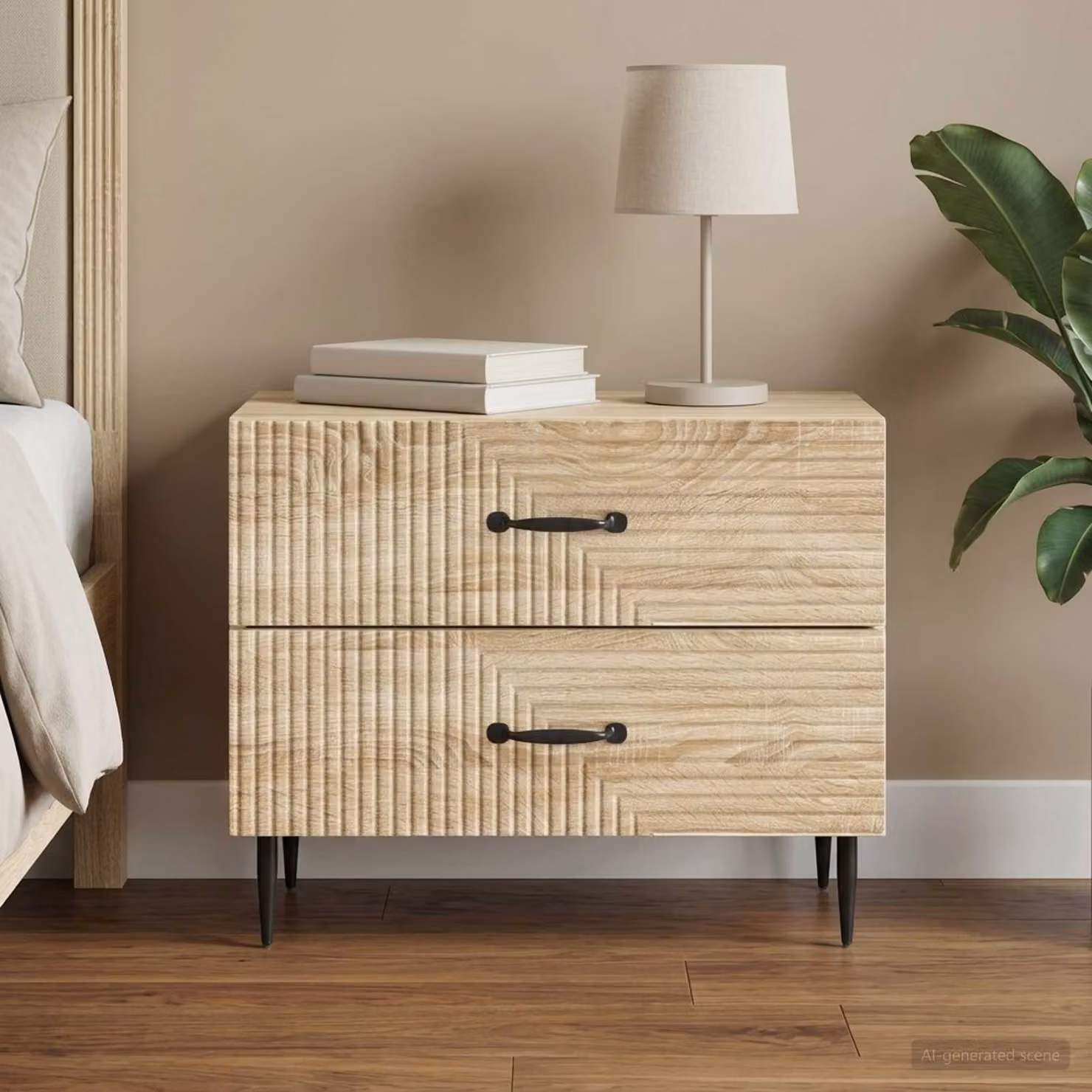 Armadio da Notte con Cassetto vidaXL in Rovere Sonoma Marrone L: 62 cm, P: 34,5 cm, H: 47,5 cm