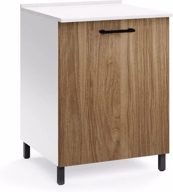 Base cucina con anta 60x50x85H colore noce naturale