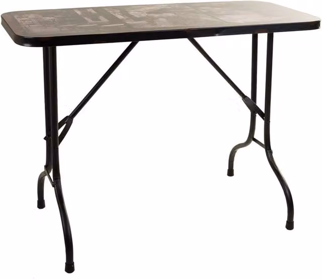 Tavolo rettangolare in metallo nero WANDERLUST DECO stile industrial L: 100 cm, P: 47 cm, H: 75 cm