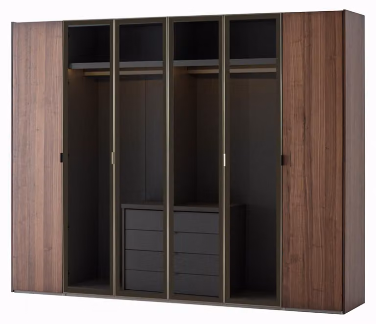 Armadio moderno, scuro, in legno
