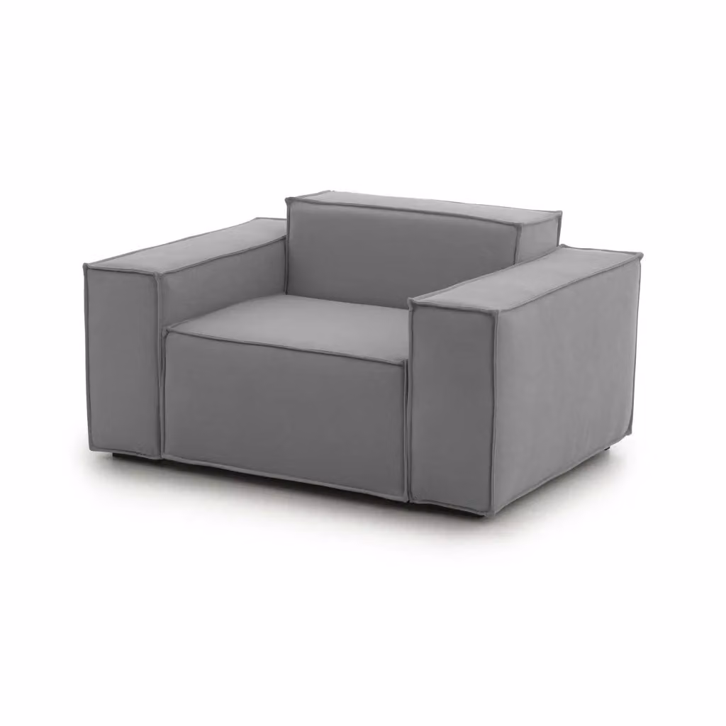 Poltrona relax Rodonite Talamo Italia in tessuto imbottito Grigio L: 160 cm, P: 95 cm, H: 70 cm – 2