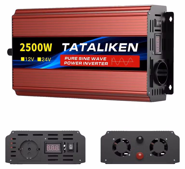 Convertitore di potenza, conversione DC-AC, funzionamento silenzioso della ventola, 12V 2500W 220V 50Hz (standard europeo)