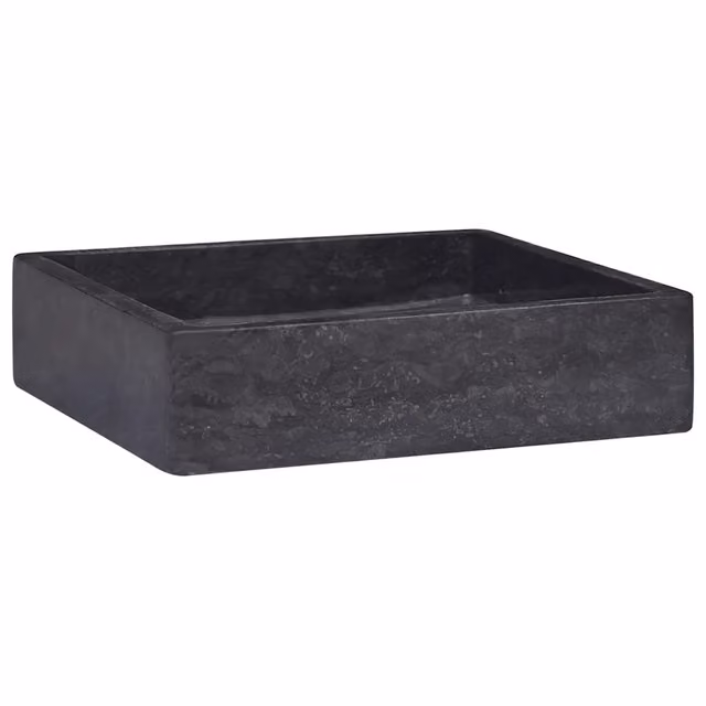 Lavandino in marmo nero vidaXL L/P/H: 40 x 40 x 10 cm