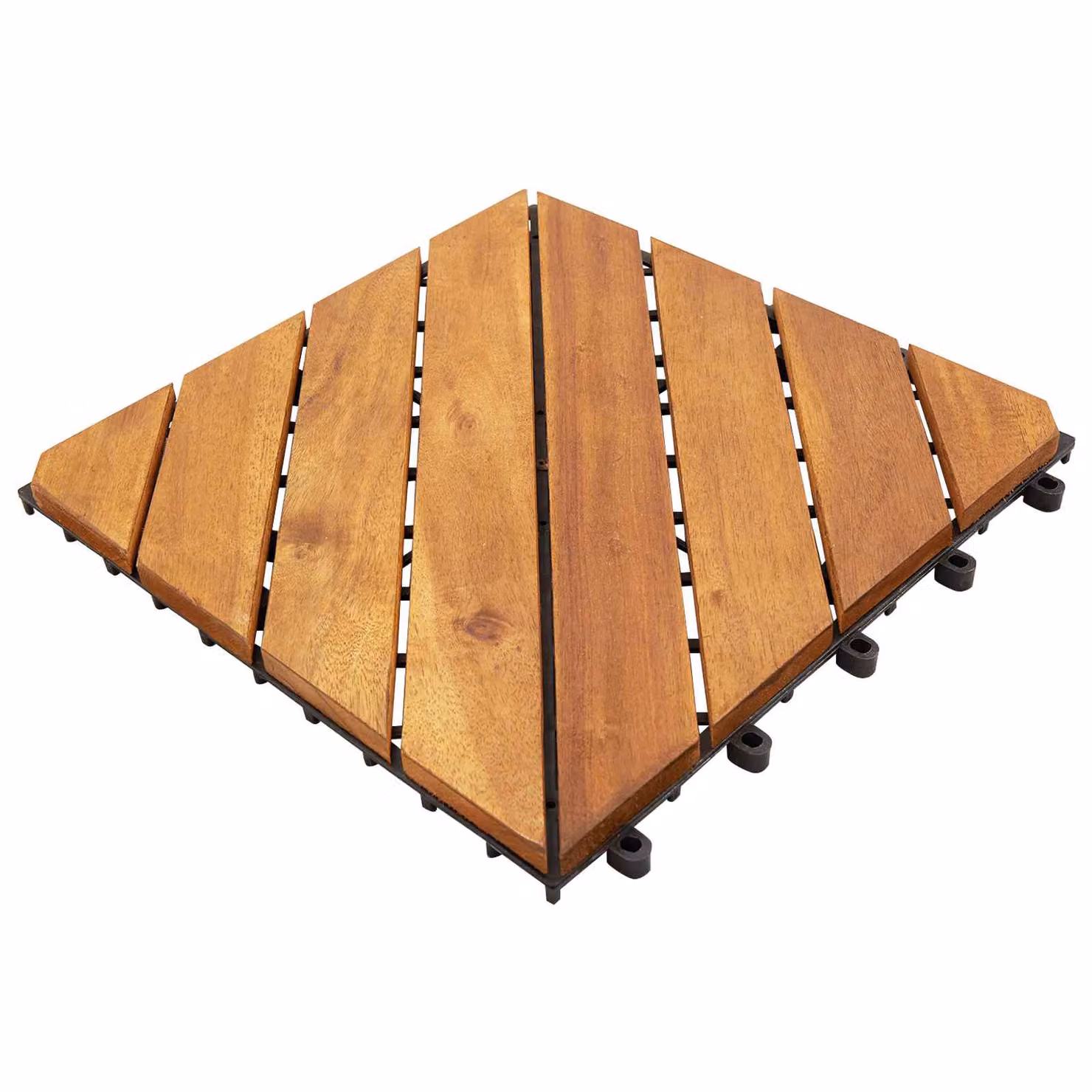 Set di 30 piastrelle per decking vidaXL in legno di acacia, colore marrone, 30 x 30 cm
