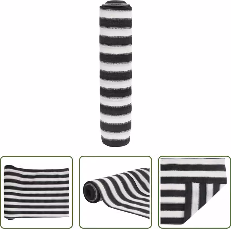 Il paravento Living Store antracite e bianco 1x10 m HDPE 150 g/m²
