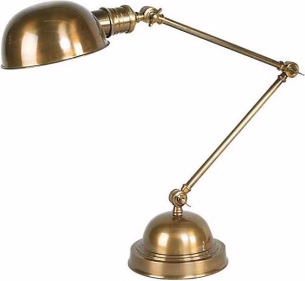 Lampada da scrivania Casa Padrino, stile classico, finitura in ottone, altezza 60 cm