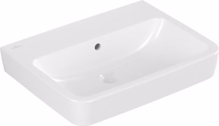 Villeroy & Boch O.novo - Lavabo da appoggio, 600x460 mm, con sfioratore, senza foro per miscelatore, CeramicPlus, bianco alpino 4A416JR1