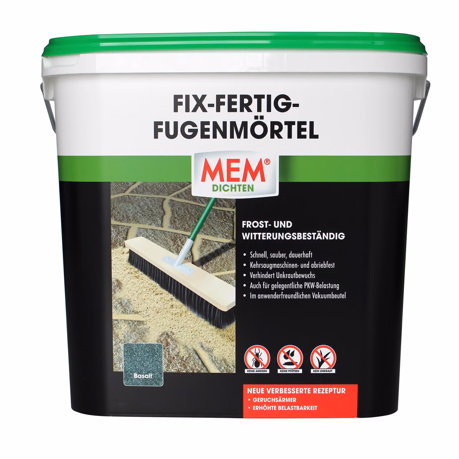 MEM Fix-Fertig Malta per fughe basalto 12,5 kg - Niente formiche, niente pozzanghere, niente...