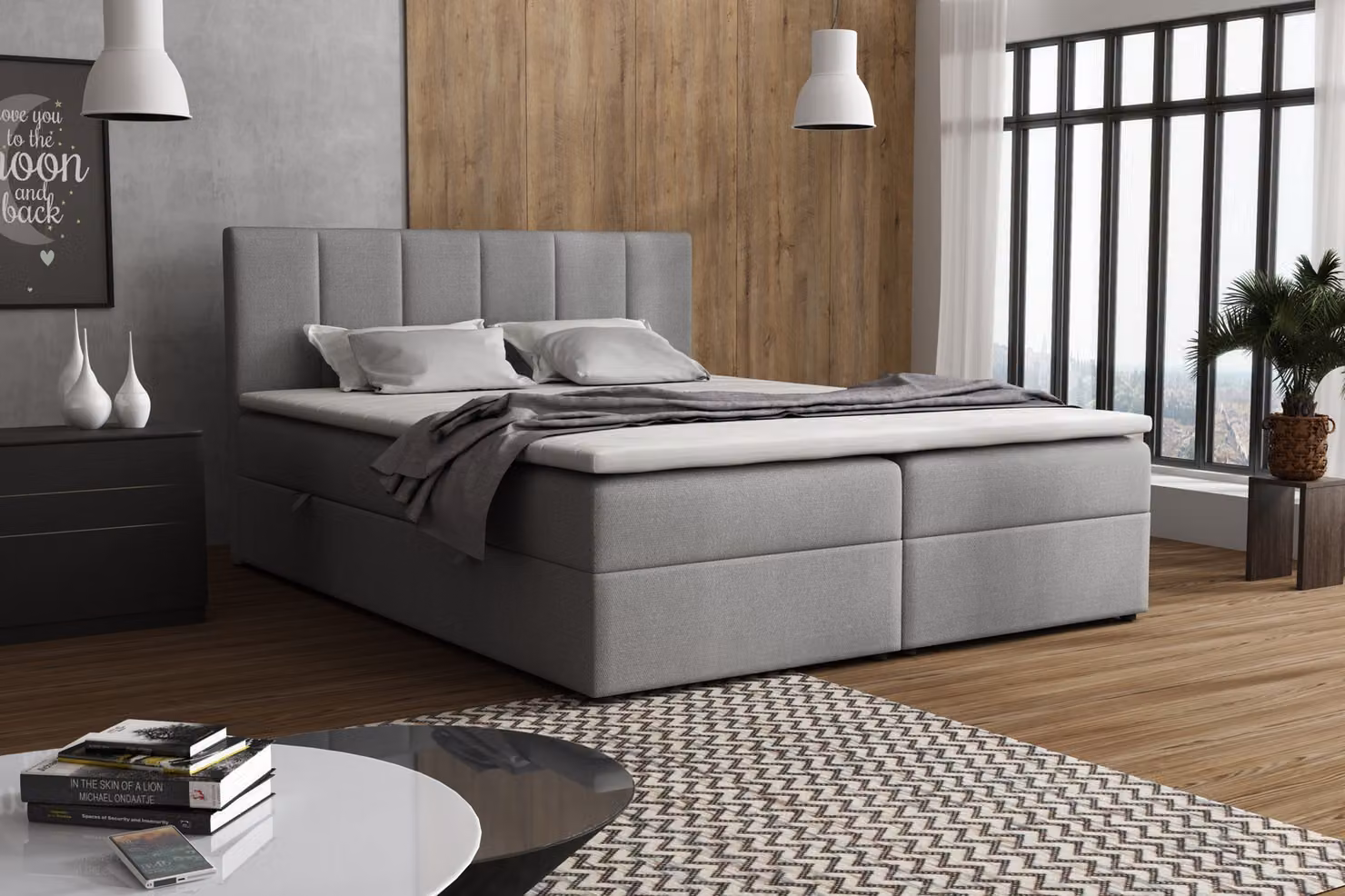 VENASI LISA letto a molle 180x200 con reti H2/H3 materasso GRIGIO