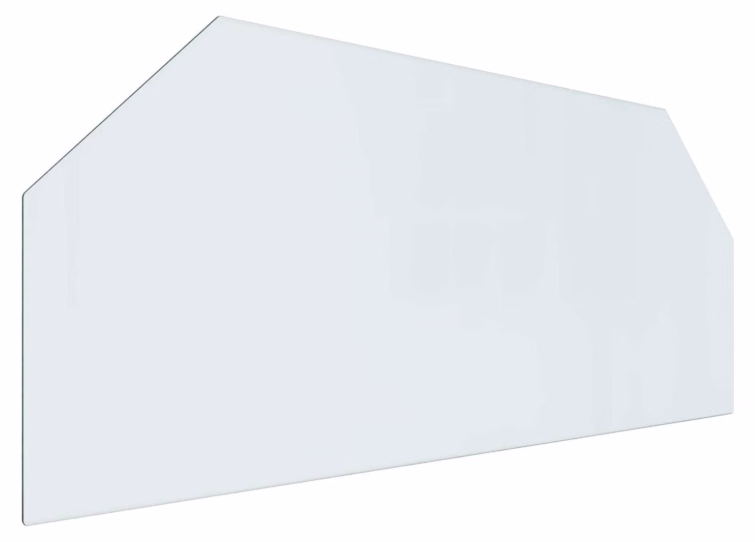 Piastra in vetro per camino Trasparente 120 x 50 cm Vetro