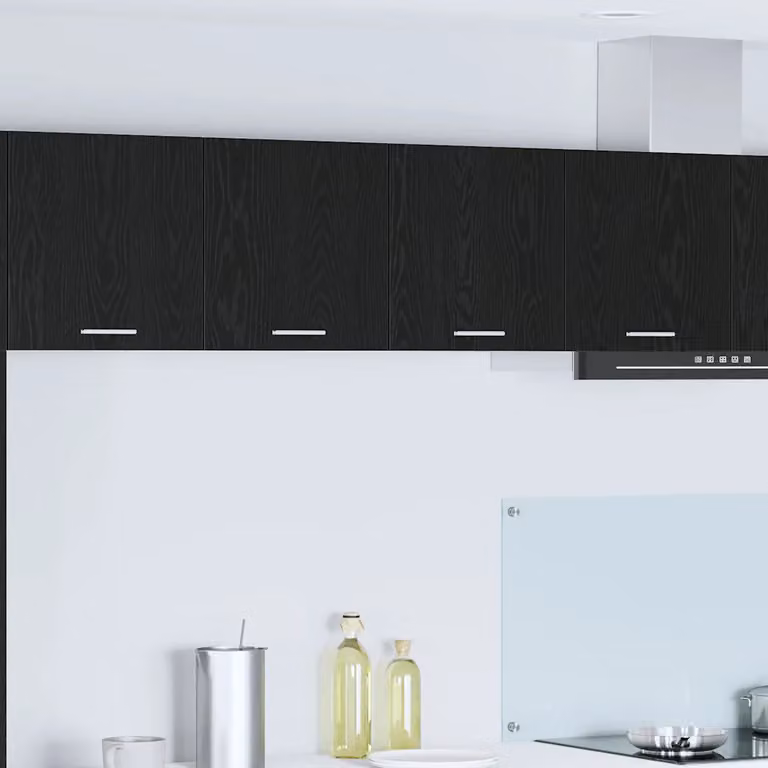 vidaXL Armadio pensile Rovere Nero 80 x 31 x 40 cm