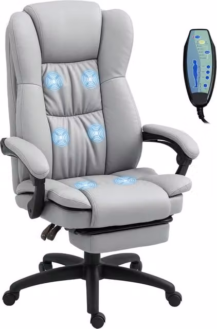 Poltrona massaggiante da ufficio ¨C zephmum ¨C grigio