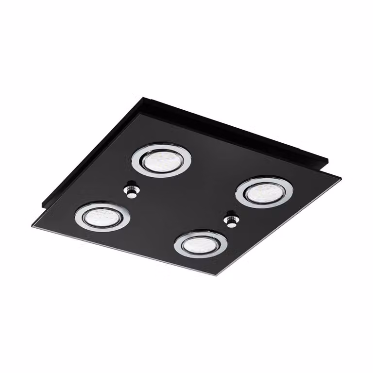 Eglo 33804 GRATTINO LED parete/soffitto 4x2,8W 290x290mm Nero