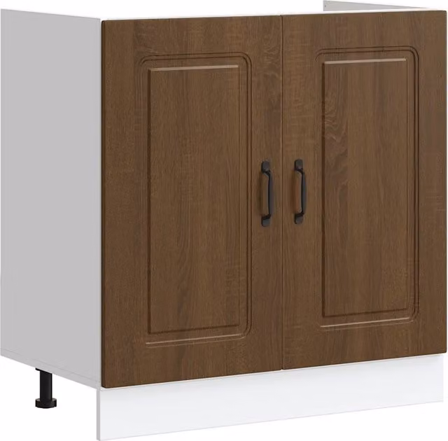 Mobile base lavello da cucina Kalmar Marrone L: 80 cm, P: 46 cm, H: 81,5 cm