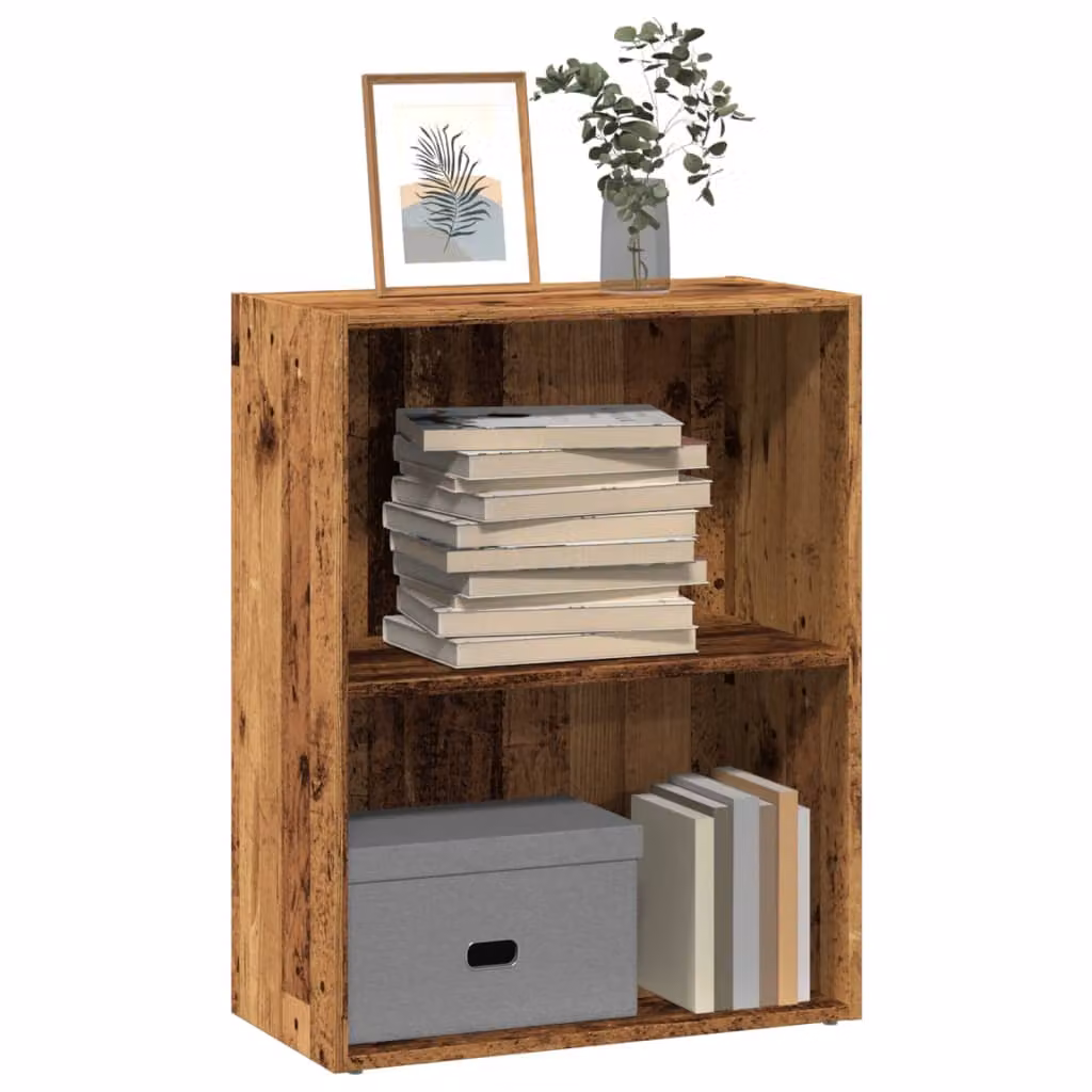 Libreria moderna vidaXL in legno marrone con pannello posteriore, L 60 cm, P 30 cm, H 77 cm