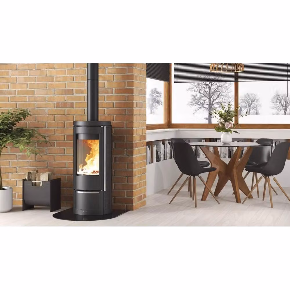 Stufa a Legna in Ghisa Smaltata Marlena 5.0 Nordica Colore Nero e Antracite – 2