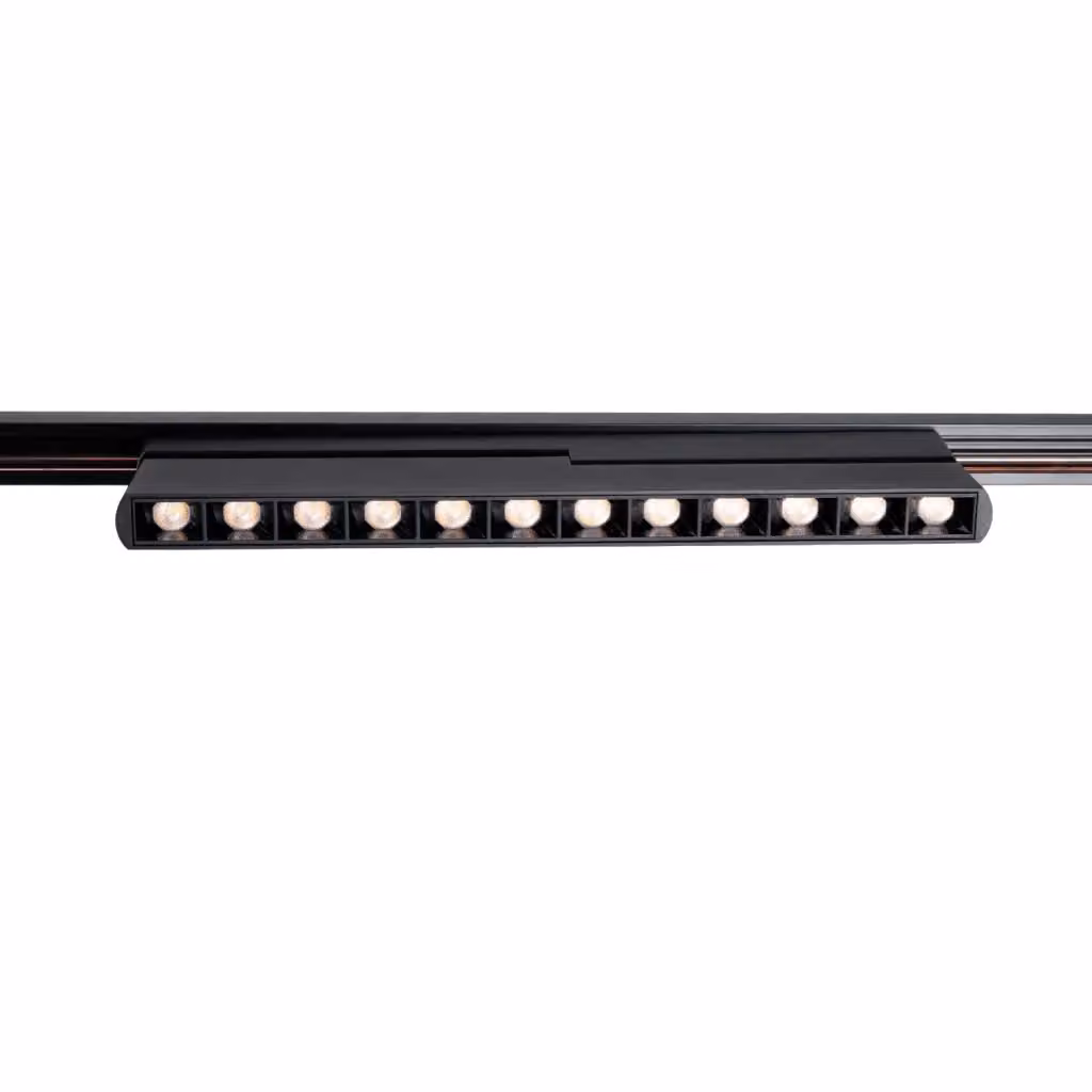 Lampada lineare a binario Maxlight 1F nera con tecnologia LED Zigbee da 18W e temperatura colore regolabile 2700-5000K – 2