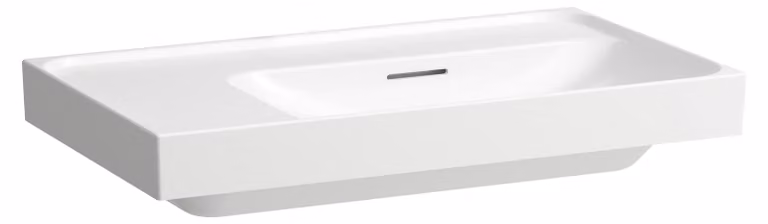 LAUFEN MEDA lavabo, encastrable, 800x460mm, tablette à gauche, sans trou pour robinetterie, avec trop-plein, H8171150001091, H8171150001091