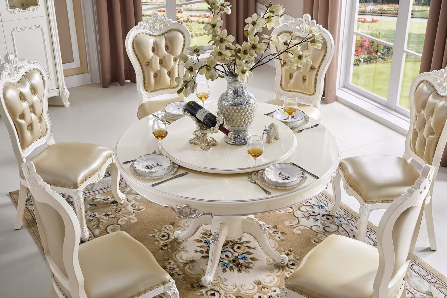 Lehnstuhl Design Sessel Echtholz Leder Polster Esszimmer Leder Gastro Stuhl