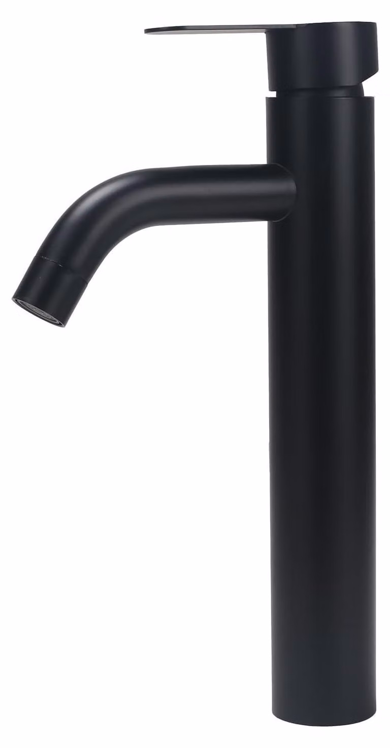 Solidchoice - Rubinetto per lavabo con beccuccio curvo e accessori di collegamento completi
