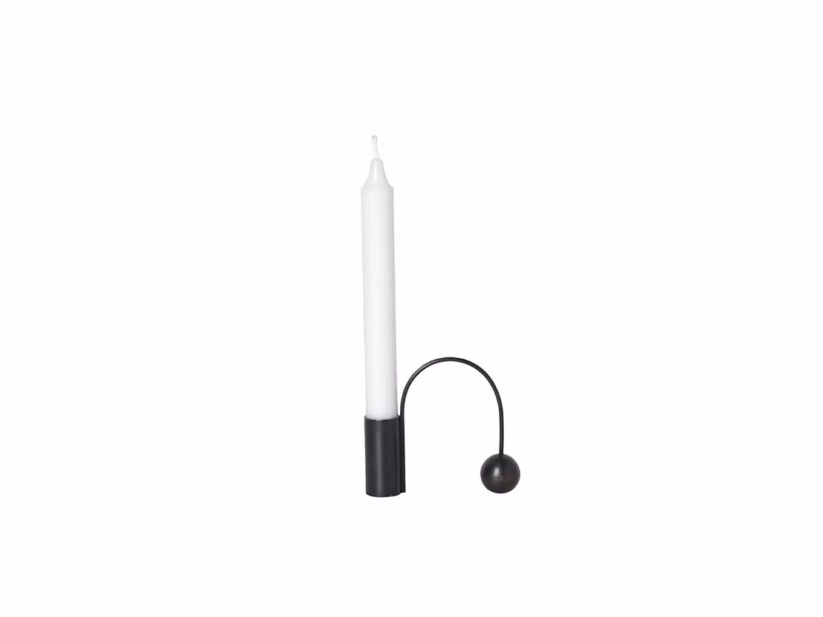 Balance Candle Holder - Portacandela in Ottone Nero