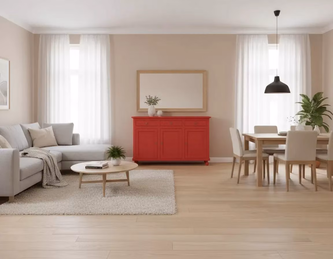 Madia credenza shabby chic in legno di pino con 3 ante di Mobili 2G, colore rosso e bronzo, L: 158 cm, P: 45 cm, H: 98 cm – 2