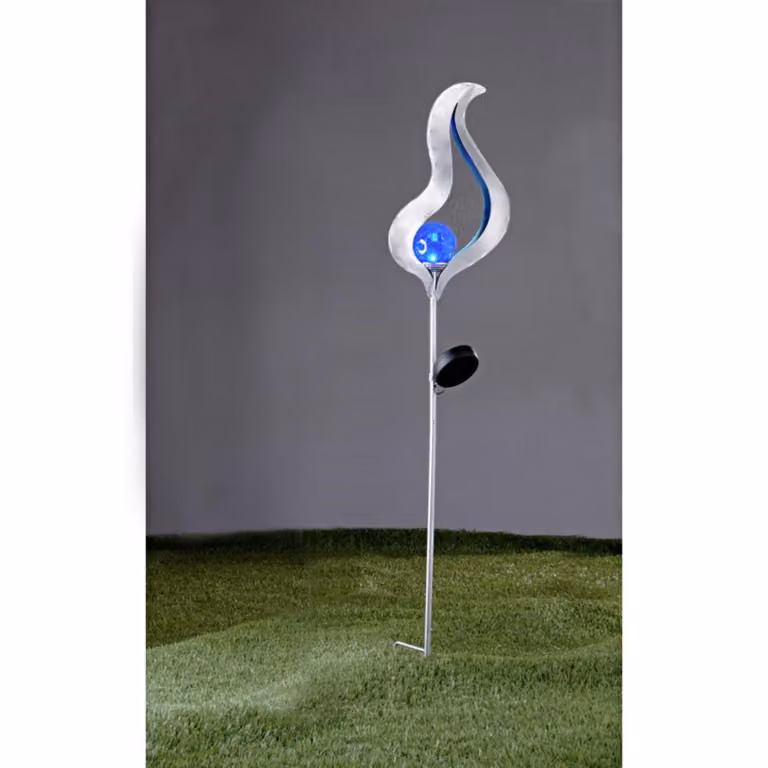 LED solare giardino 93 cm fiamma luce argento lampada solare luce solare decorazione giardino luce blu luce solare palla luce