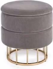 Pouf cilindrico PAVLINA Bizzotto in tessuto grigio