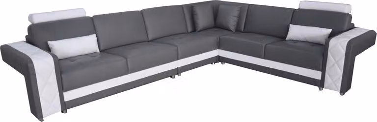 Ledersofa Couch Wohnlandschaft Eck Garnitur Design Modern Sofa L-Form L6010B