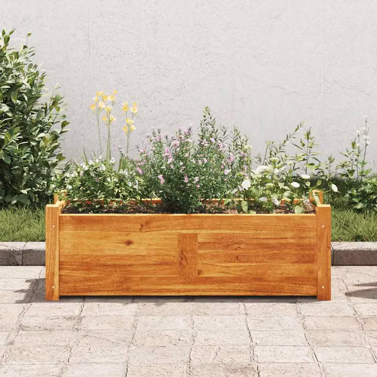 Letto rialzato da giardino vidaXL in legno di acacia marrone L: 76 cm, P: 27,6 cm, H: 25 cm
