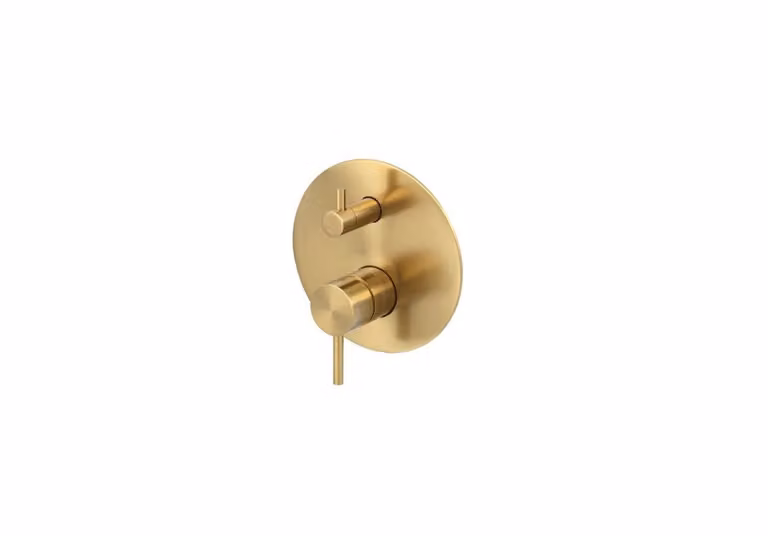 Miscelatore doccia con deviatore acciaio inox Vema OTAGO V17142 - Oro Spazzolato